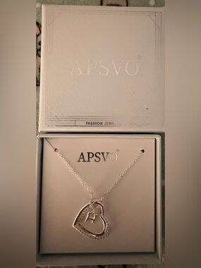 Silver Heart Pendant Necklace - Women Jewelry, Silver